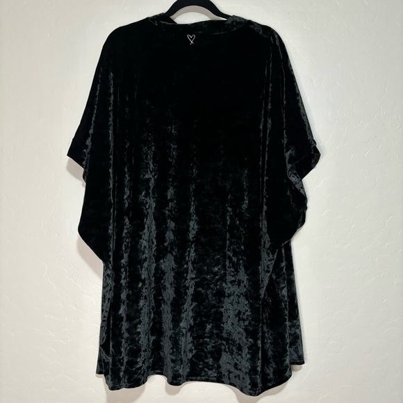 Victoria’s Secret Black Crushed Velvet Open Front Kimono Size M - Picture 8 of 10